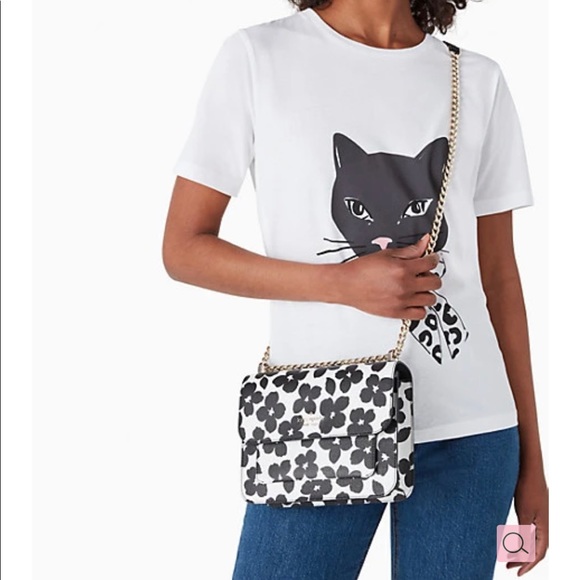 Kate Spade ♠️ Remi Graphic Blooms Flap Chain Crossbody - Picture 6 of 7